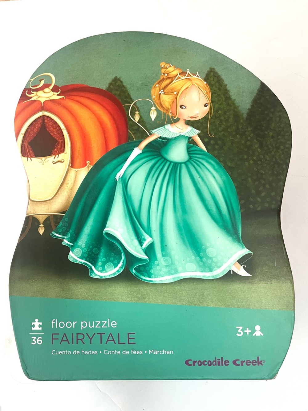 Crocodile Creek Fairytale Floor Puzzle - Teal Princess